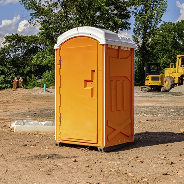 how often are the portable restrooms cleaned and serviced during a rental period in Worcester WI